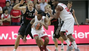 Bamberg unterlag Keith Langford (2.v.l.) und Emporio Armani Milan