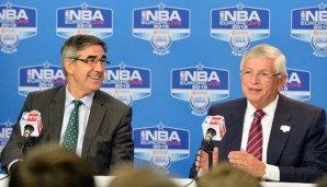 Jordi Bertomeu (l.) und der noch amtierende NBA-Commissioner David Stern