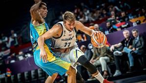 Sloweniens Supertalent Luka Doncic kam auf 14 Punkte, zehn Rebounds und sechs Assists