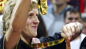 Dirk Nowitzki war bei der WM 2002 MVP und Topscorer.