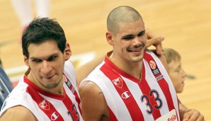 Maik Zirbes (r.) ist in Belgrad Backup von Boban Marjanovic (l.)