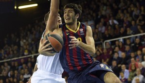 Alex Abrines (r.) gelang mit Barca der erste Sieg im Top 16