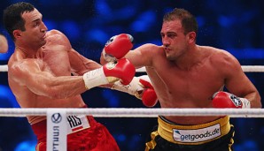 Francesco Pianeta (r.) musste sich im Mai 2013 Wladimir Klitschko geschlagen geben