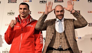 Wladimir Klitschko (l.) trifft in Düsseldorf auf Tyson Fury