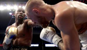 Floyd Mayweather (l.) hatte Conor McGregor in der zehnten Runde K.o. geschlagen