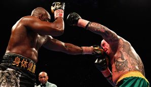 Dillian Whyte (l.) setzte sich gegen Lucas Browne durch.