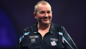 Phil Taylor hat gut lachen - zuvor mit Kim Huybrechts aber große Mühe