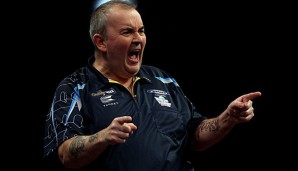 Phil Taylor steht beim Grand Slam of Darts im Viertelfinale