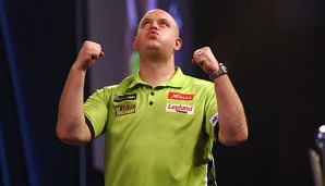 Michael van Gerwen hatte mit Peter Wright im Finale keine Mühe