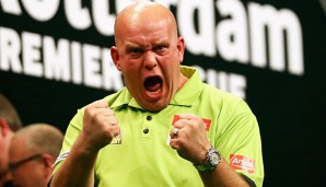 Michael van Gerwen will beim Darts World Matchplay wieder jubeln