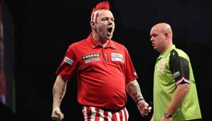 Peter Wright und Michael van Gerwen spielen bei der Premier League Darts mit.