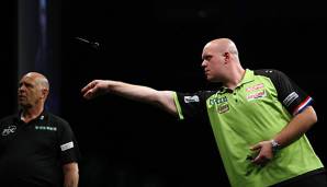 Michael van Gerwen gewann die EM im vergangenen Jahr durch den Finalsieg gegen Rob Cross.