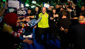 Michael van Gerwen will am Donnerstag mit einem Sieg ins Viertelfinale der Darts-WM einziehen.