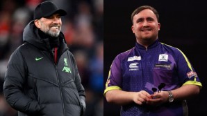 Liverpool boss Jurgen Klopp and darts sensation Luke Littler