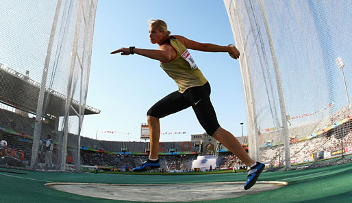 Diskuswerferin Nadine Müller war beim Diamond-League-Meeting in Birmingham nicht zu schlagen