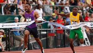 Tyson Gay sicherte sich in 9,87 Sekunden das WM-Ticket für Peking