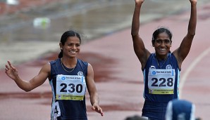 Dutee Chand (l.) hat vor Gericht einen Teilerfolg errungen