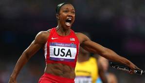 Carmelita Jeter bei den Olympischen Spielen in London 2012