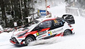 Jari-Matti-Latvala auf Platz eins bei der Rallye Schweden