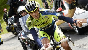 Alberto Contador konnte in den Bergen nicht bis zum Ende mithalten