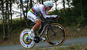 Tony Martin aus Cottbus ist beim Rennen am Start