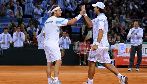 6:4, 6:2 und 6:3 - Argentiniens Doppel hatte keine Probleme und verkürzte auf 1:2 im Finale