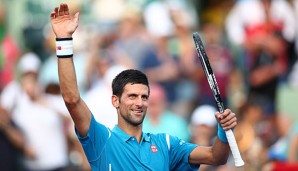 Novak Djokovic nach seinem Sieg gegen Joao Sousa