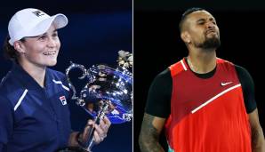 Ashleigh Barty im Einzel und Nick Kyrgios im Doppel: Australien durfte sich über gleich zwei Grand-Slam-Titel freuen.