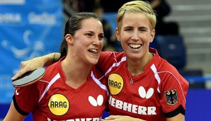 Kristin Silbereisen und Sabine Winter gewannen Gold bei der Tischtennis-EM im Doppel