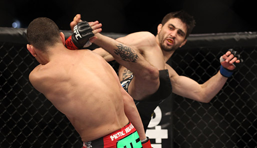 Carlos Condit (r.) behielt gegen Nick Diaz die Oberhand