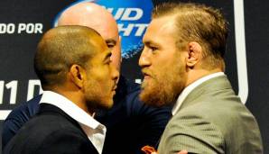 Conor McGregor holte sich damals den Federgewichtstitel von Jose Aldo.