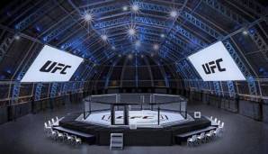 So soll das Octagon der UFC auf Fight Island aussehen.