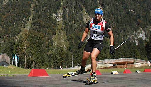 Magdalena Neuner holte bei der Deutschen Meisterschaft in Ruhpolding insgesamt vier Titel