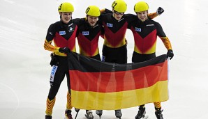 Das Shorttrack Quartett zeigt sich bei der EM in Dresden in guter Form