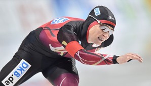 Claudia Pechstein liefert eine starke Vorstellung im Massenstart ab