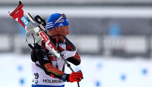 Erik Lasser am Schießstand