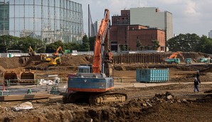 In Japan wird bereits an den Stadien gebaut