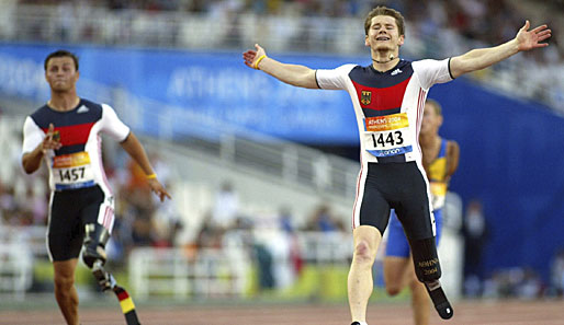 In Athen 2004 holten Wojtek Czyz (r.) und Heinrich Popow Gold und Bronze über 200m