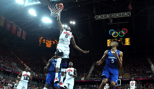 Kevin Durant war mit 22 Punkten Top-Scorer beim Duell Dream Team vs. Frankreich