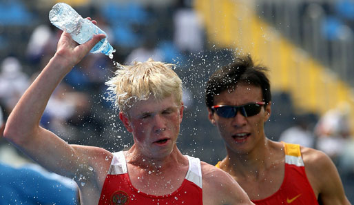 Chinese Chen Ding (r.) war beim Gehen flotter unterwegs als die Konkurrenz