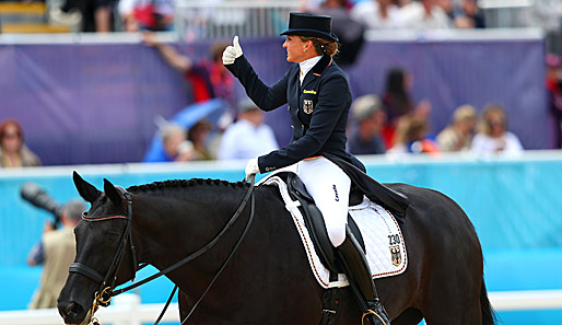 Dorothee Schneider gibt "Thumbs up" - aber zu Gold reichte es leider nicht