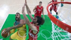 Patty Mills (l.) und Co. waren gegen die Serben komplett abgemeldet