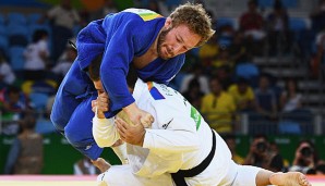 Tobias Englmaier (blau) war der einzige deutsche Judoka am Auftakttag