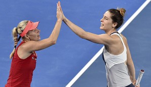 Andrea Petkovic und Angelique Kerber wollen im Doppel für eine Überraschung sorgen