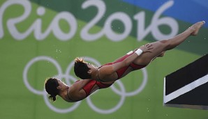 Chen Ruolin und Liu Hixia hatten am Ende knapp 10 Punkte Vorsprung auf die Zweitplatzierten