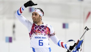 Martin Fourcade. Franzose. Olympiasieger. Feierbiest