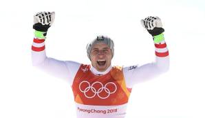 Matthias Mayer jubelt über Gold im Olympia-Super-G