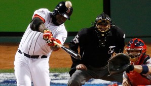 David Ortiz (l.) ließ es auch in Spiel 1 gegen die Cardinals krachen