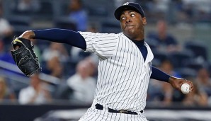 Aroldis Chapman brach mit 104,9 MPH den Schläger von Ryan Flaherty