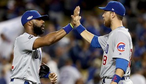 Jason Heyward und Ben Zobrist genossen den 8:4-Sieg der Cubs